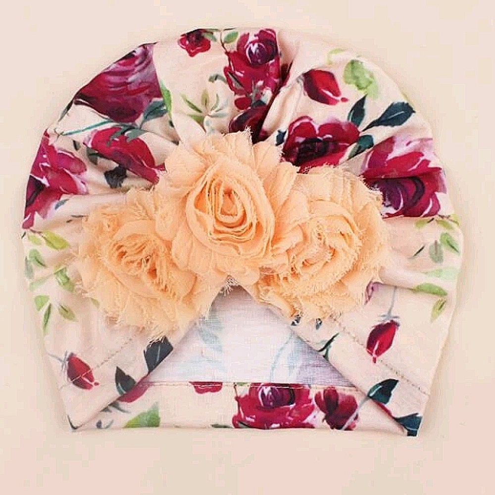 floral baby turban
